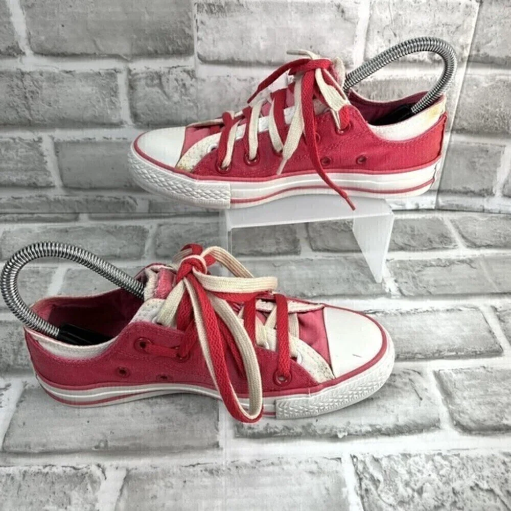 Converse All Star Low Sneakers Women's 6- Men's 4 Double Tongue Chucks Shoes